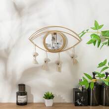 1 oglindă decorativă de formă neregulată, plasată orizontal, cu suprafață de sticlă rezistentă la rugină, potrivită pentru camere de zi, dormitoare, intrări, decorare de perete multifuncțională, decor pentru casă - nu necesită electricitate.