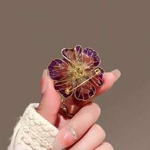 1pcs Valentine's Day Gift Enamel Peony Flower Brooch High-End Niche Imitation Pearl Brooch High-End Flower Pin Accessory - Nhiều màu - Xem 3
