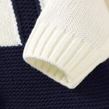 Infant Gentleman Style Knit Romper, Small Collar Bow Design, Casual Jumpsuit