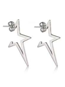 不锈钢耳环 2022 嘻哈哥特时尚大明星朋克耳钉 女士珠宝 派对朋友最佳礼物 - 彩色 - 查看 3