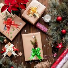 10 bucăți fundă pentru coș cadou, 6 culori (diferență mică de culoare), decorațiuni pentru împachetarea cadourilor de primăvară, fundă împachetată cu aur și panglică, fundă mare pentru împachetarea cadourilor de Paște, nuntă și ziua de naștere