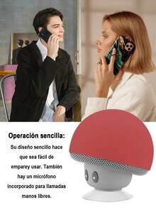 1pc Mini Altavoz Bluetooth Mushroom,Altavoz varillas Portátil con Cabeza de Hongo Tierno,Mini Altavoz Inteligente Portátil Creativo,Puede Usarse como Soporte para Teléfono Móvil, Pequeño y Delicado, Anticaídas, Ventosa de Excelente Sujeción, Altavoz Mini Cabeza de Hongo de Dibujos Animados. - Unitalla - Ver 9