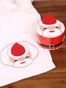 3 pezzi Asciugamani a forma di torta di Natale, Favore unico per feste, Regalo natalizio pensieroso, Disegni di Babbo Natale, albero, fiocco di neve, Favore unico per feste, Regalo natalizio pensieroso, Morbido e adorabile asciugamano - Forniture essenziali per la decorazione natalizia in cucina 2025 Decorazione tavola da pranzo Decorazione per la casa, Una memorabile celebrazione del Natale, Set regalo di Natale per feste, Decorazione stagionale per la cucina di casa - Multicolore - Visualizzare 3