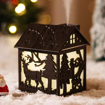 1PC 7-Color Changing LED Humidifier With 2-8H Timer, USB-Powered Desktop/Bedside/Office Humidifier, Quiet Operation, Auto Shut-Off, USB Plug-In, Elegant Night Light & Decorative Air Moisturizer For Home, Compact Design, Compatible With USB-Powered Devices, 240ml Tank, 300ml/H Output, 7-Color LED Lighting, Ideal For Small Rooms (<10㎡), Holiday & Everyday Use, Dark/Light Modes