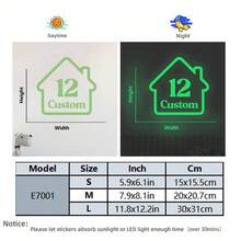 1 pieza Pegatinas personalizadas para etiqueta de número de casa, etiqueta de dirección, etiqueta personalizada para usar en botes de basura, entrada de la puerta, decoración del hogar, artículos esenciales del hogar, decoración navideña, renovación otoñal del hogar