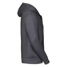 Russell Europe Mens Authentic Full Zip Hooded Sweatshirt / Hoodie (Convoy Grey) - Coffee Brown - View 3