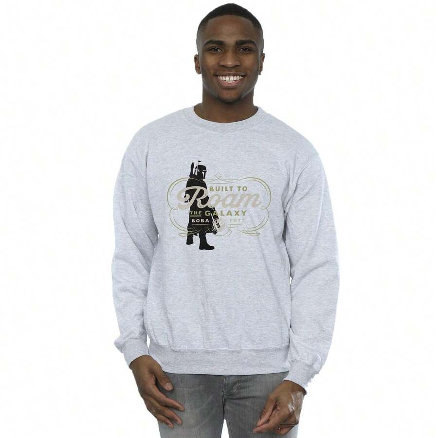 Star Wars Mens The Book Of Boba Fett Built To Roam Sweatshirt (Sports Grey) - Grey - View 1