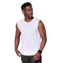 Mens Active 140 Sleeveless Tank Top (White) - White - View 3
