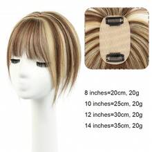 5x9cm Human Hair Topper Hair Piece Top Base Middle Part With Bangs 9 Colors Available For Women Hair Loss Or Bangs HairStyle, Easy To Install, Lightweight, Suitable For Daily Use, Dates, Parties, And Various Holidays. Highlight Your Beauty. - SP4/27 - 查看 2