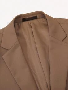 Men's 3 - Piece Suit Set, Formal Slim - Fit Blazer Vest Pants For Wedding/Business - 駝色 - 查看 2
