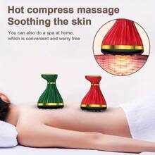 HUZYI 1pc Electric Smart Cupping Machine Back Massager Full Body Massage Instrument Gua Sha Tool With 9 Level Heating & Strength USB Type-C Charging 1200mAh Lithium Battery