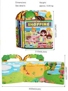 Buku Stiker DIY yang Dapat Digunakan Kembali untuk Anak-Anak - Stiker Gelembung Multi-Adegan dan Multi-Tema, Stiker Jeli Kreatif, Buku Stiker Portabel untuk Aktivitas Tenang dan Menyenangkan, Buku Stiker Interaktif yang Dapat Dilepas, Mainan Edukasi Dini untuk Anak-Anak, Aktivitas Perjalanan, Cocok untuk Seni dan Kerajinan, Hadiah Ulang Tahun dan Liburan yang Ideal untuk Anak Laki-Laki dan Perempuan - MultiWarna - View 12