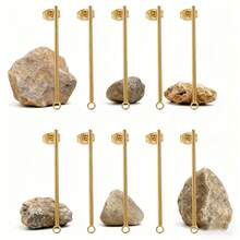 10 件套 304 不锈钢 18k 镀金耳环组件圆柱形耳钉连接器适用于女士不锈钢首饰适合 DIY 珠宝配饰和耳环