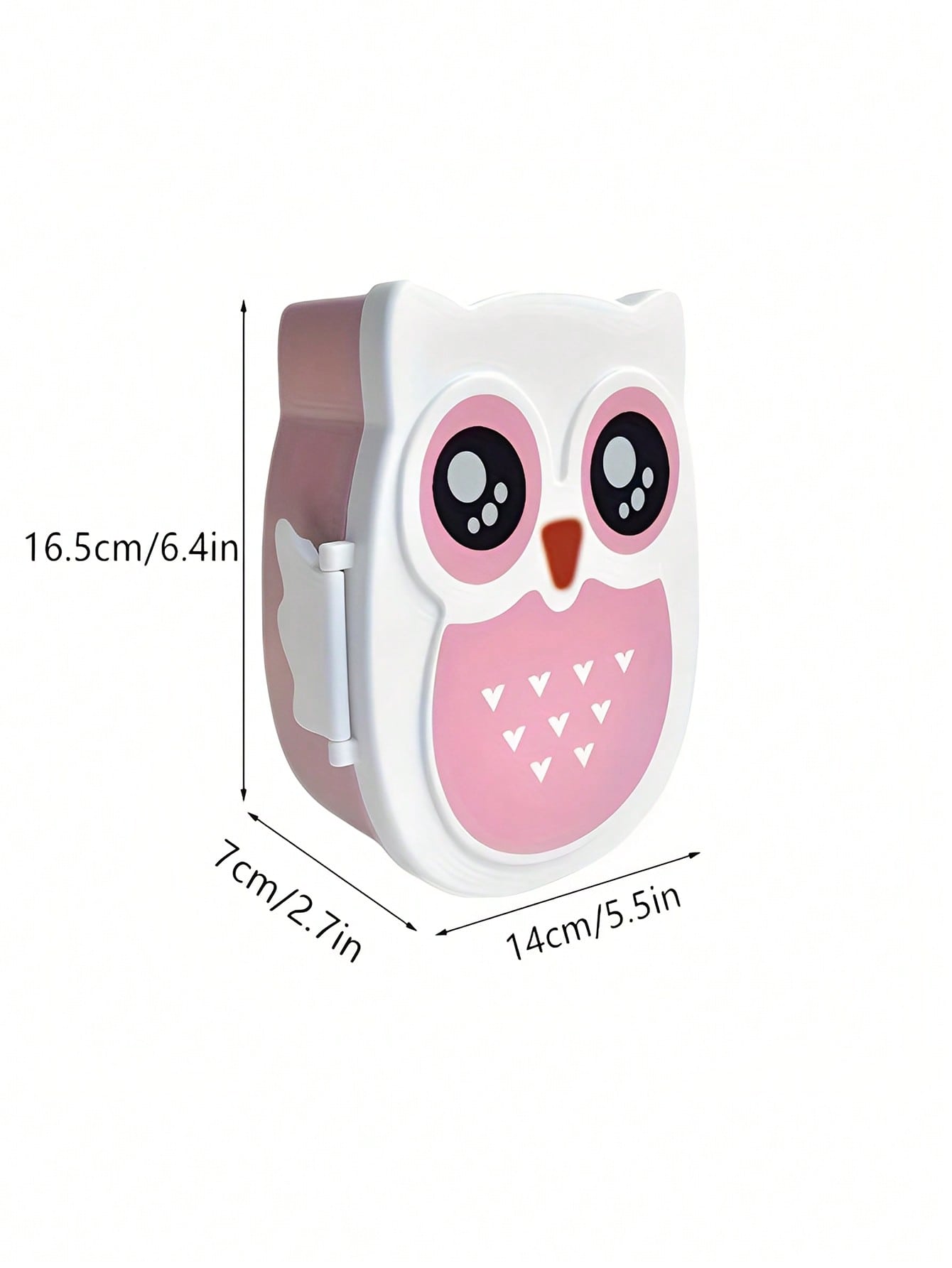 صندوق غداء محمول مزين بتصميم بومة كرتونية، مصنوع م...