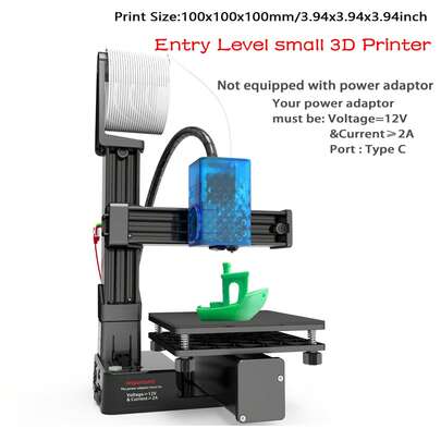 EasyThreed Mini 3D Printer K10 For Fun Print Size 100x100x100mm Compatible With Filament PLA Or TPU 1.75mm