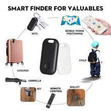 Apple AirTag，带声音的蓝牙物品查找器，智能追踪器，GPS钥匙定位器，兼容“Apple Find My”平台，支持IOS，一键查找，远程精准追踪，持久电池，适用于老人、宠物、汽车、钥匙、包包等防丢失提醒追踪定位 - 彩色 - 查看 4