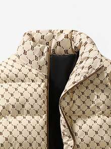 2024冬季男士休闲宽松长袖羽绒服 - 卡其色 - 查看 3