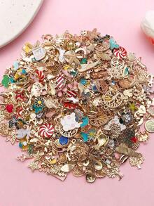 100pcs Random Mix Drip-Paint + KC Gold Charms – DIY Craft Supplies For Handmade Earrings, Bracelets, Necklaces & Keychain/Bag Accessories - Một kích thước phù hợp với tất cả - Xem 10