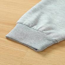 Women'S Plus Size Cat Mom Print Sweatshirt, Cozy Round Neck Pullover Top, Long Sleeve Crew Neck Casual For Winter & Fall, Machine Washable, Comfortable Fit, Playful Graphic Print, Ladies Sweaters - 灰色 - 查看 5