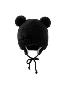 Gorro de punto bordado para bebé, cálido y cómodo, adecuado para el juego al aire libre y el uso diario de los niños pequeños - Multicolor - Ver 13