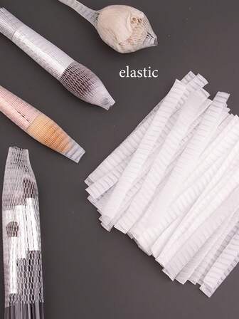 50pcs/10pcs/5pcs Makeup Brush Protector Net, Prevents Bristle Shedding And Straightens Bristles, Fits All Sizes, Elastic Protective Net Makeup Brush Cover, Shaping Net Suit Face Anti-Frizz Makeup Brush Tool Accessory, Protects Bristle Shape, Protective Cover Shapes And Prevents Frizzing