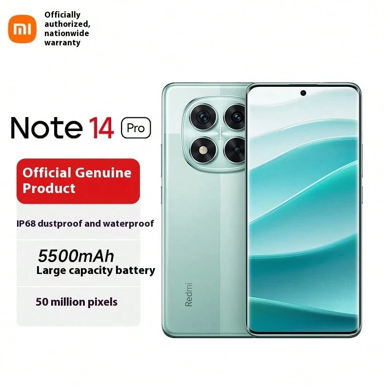 Smartphone Xiaomi Redmi Note 14 Pro 5G, Blanco Cerámica Espejo/Negro Medianoche/Púrpura Crepúsculo/Azul Fantasma, 12GB+256GB, USB Tipo-C - azul - Ver 1