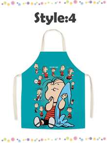 Delantal de Snoopy, delantal impermeable de cocina, cubierta a prueba de aceite para cocinar en casa, hornear y cocinar arroz. - Multicolor - Ver 7