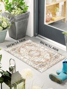 Rectangular, Gold Frame, Vintage Design Decorative Floor Covering | Vintage Style Carpet, Living Room Carpet Suitable For Living Room, Bedroom, Dining Room And Office - Multicolor - View 16