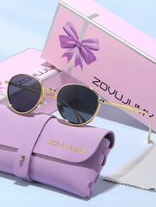 ZOVUJUMY 复古圆形小框眼镜，金属镜框，精致百搭，适合日常出行、购物、拍照、约会、聚会以及节日送礼。 - 彩色 - 查看 10