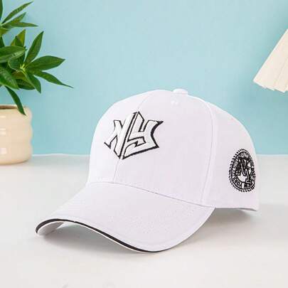 1pc NY Letter Embroidered Men's Casual Baseball Cap