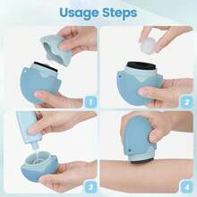 Sunscreen Applicator For Adults & Families - & Refillable, Sunblock Buddy Brush Set With Protective Caps, Sun Lotion Applicator Sun Cream Brush - Multicolor - View 5