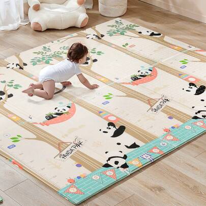 Sour Lemon Alfombra De Juegos Bebe, Alfombra Plegable Para Gatear de Bebé, Alfombra de Juego de Gran Tamaño con Impresión, Alfombra Bebe Suave y Lavable Para el Suelo y el Salon