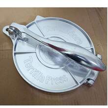 IBERIAN 1 pieza Creadora de crepes de aleación de aluminio de 8 pulgadas/20 cm de plata, prensa de tortillas, prensa de tortillas, fabricante de chapati, adecuada para el hogar, hotel comercial, regalo de Navidad - Plateado - Ver 5