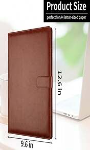 Professional Padfolio With Clipboard, Faux Leather Portfolio Folder Binder, Legal Pad Holder For A4 Letter Size Notepad, Resume, Writing Pad, Ideal Organizer For Business Office Conference, Black