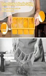 Silicone Freezer Molds For Soup With Lid – 1-Cup Soup Container Style Ice Cube Trays For Freezer, Meal Prep &Amp; Food Storage, Freeze 250mL_125mL Portions – 2 Pack - MàuG - Xem 4