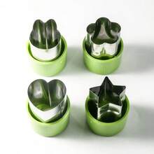 4 piezas de moldes grandes de acero inoxidable con diseño de mariposa en relieve, moldes de corte de frutas y verduras DIY para el hogar, de acero inoxidable