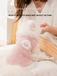 1 Peça Jaqueta com Capuz Sem Mangas Fofa para Gato, Colete Quente e Grosso para Cachorros, Roupa Antiperda para Cães e Gatos Pequenos, Adequado para Outono/Inverno