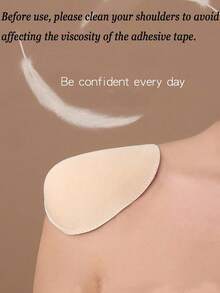 2pcs Invisible Removable Shoulder Pads, Breathable Sponge Shoulder Pads, Reusable Self-Adhesive Shoulder Pads For Women, Right Angle Shoulder Tools For Women Men Oblique High And Low Shoulders Suit Jackets T-Shirts, Seamless Shoulder Pads Jackets Non-Slip Sponge Pads