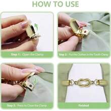 1pc/2pcs Vintage Waist Tie & Shirt Clip, Suitable For Shawls, Cardigans, Sweaters, Clothes And Pants