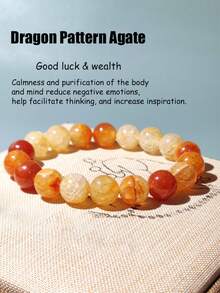 YAUKIA Orange Sunstone Crystal Bracelet -Natural Sunstone Gemstone Stretch Bracelet Spiritual Healing Bracelets, Anxiety, Stress Relief, Yoga, Chakra Gift For Women Men