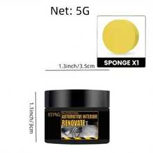 Automotive Interior Renovation Cream, Resin Maintenance Cream, Gloss, Repairs Dull Surfaces, Revitalizes White And Aged Plastics, Enhances Dashboard And Seats