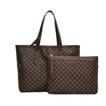 SHIMEINI Túi Tote Jacquard Thời Trang Cổ Điển 2025, Túi Xách Đeo Vai Sức Chứa Lớn Phù Hợp Cho Phụ Nữ, Sử Dụng Hàng Ngày, Văn Phòng, Trường Học, Du Lịch, Kỳ Nghỉ, Lễ Hội, Hẹn Hò, Quà Tặng - Cà phê nâu - Xem 8