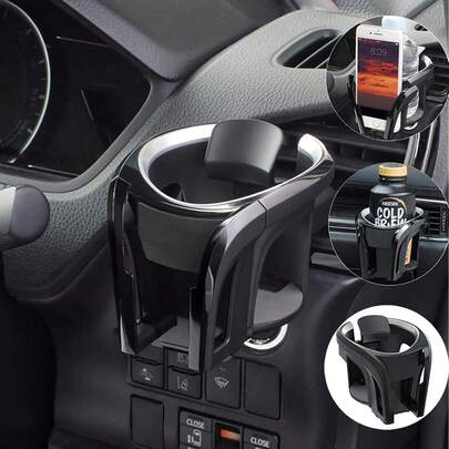 Soporte multiusos para el coche: portavasos, soporte para teléfono, cenicero y caja de almacenamiento