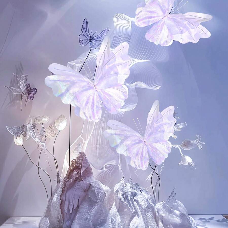 1/3件套3D逼真蝴蝶墙饰，点亮婚礼，轻松打造浪漫动感空间。适用于婚纱背景、店铺橱窗展示、户外花园装饰、生日派对主题、家居装饰、花环、大型花卉布置、餐桌摆饰、母亲节礼物等。