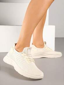 Zapatillas deportivas de moda para mujer - Casual para viajes en primavera/otoño - Beis - Ver 2