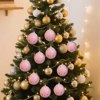 8Pcs Christmas Ball Decorations, Gold Star Decorations, Hanging Ornaments, Cute Hanging Ornaments, Holiday Decorations, Christmas Party Supplies, Suitable For Indoor Decoration, Party Decoration
