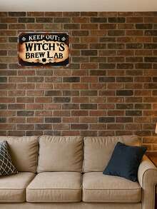 2D Flat 1pc, Vintage, Satire, Tin Sign, "Witch's Brew Lab: Forbidden Potion Signage For Your Haunted Halloween Decorations!"Decor (8*10inch) Perfect For Streets, Yards, Porches, Garages, Homes, Cafes, Bars, Clubs, Shops, Restaurants, Farms, Gardens & Gifting! - 彩色 - 查看 6