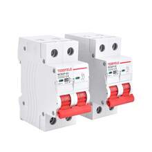 2 pezzi Interruttore automatico solare a 2 poli (2P) con protezione da sovraccarico e cortocircuito, montato su guida DIN, adatto per pannelli solari, sistemi di energia rinnovabile, con varie portate di corrente 6A/16A/20A/32A/40A/50A/63A, design compatto, struttura durevole, per ingegneria elettrica