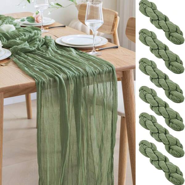 1/4/6 Stücke einfarbiger Tischläufer, minimalistischer Polyester Tischläufer Dekoration, für den Esstisch