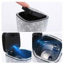 1PC Set Of Shiny Diamond Car Ashtrays, Illuminated Ashtrays With Car Vent Covers, Multi-Color Interchangeable LED Light Ashtrays, Unisex Car Cigarette Holders, Unique Car Interior Storage Compartments, Holiday Gift Ideas